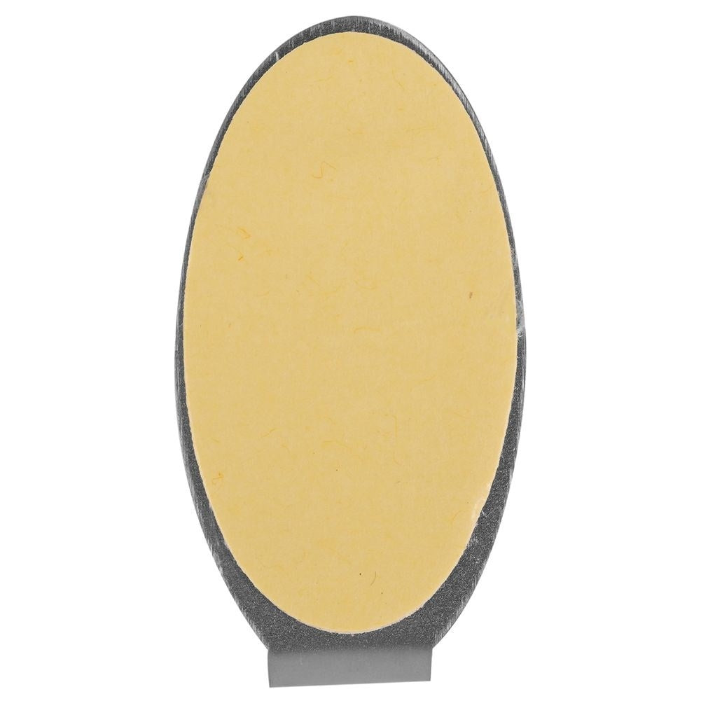 Set of 6 self-adhesive oval stainless steel hooks