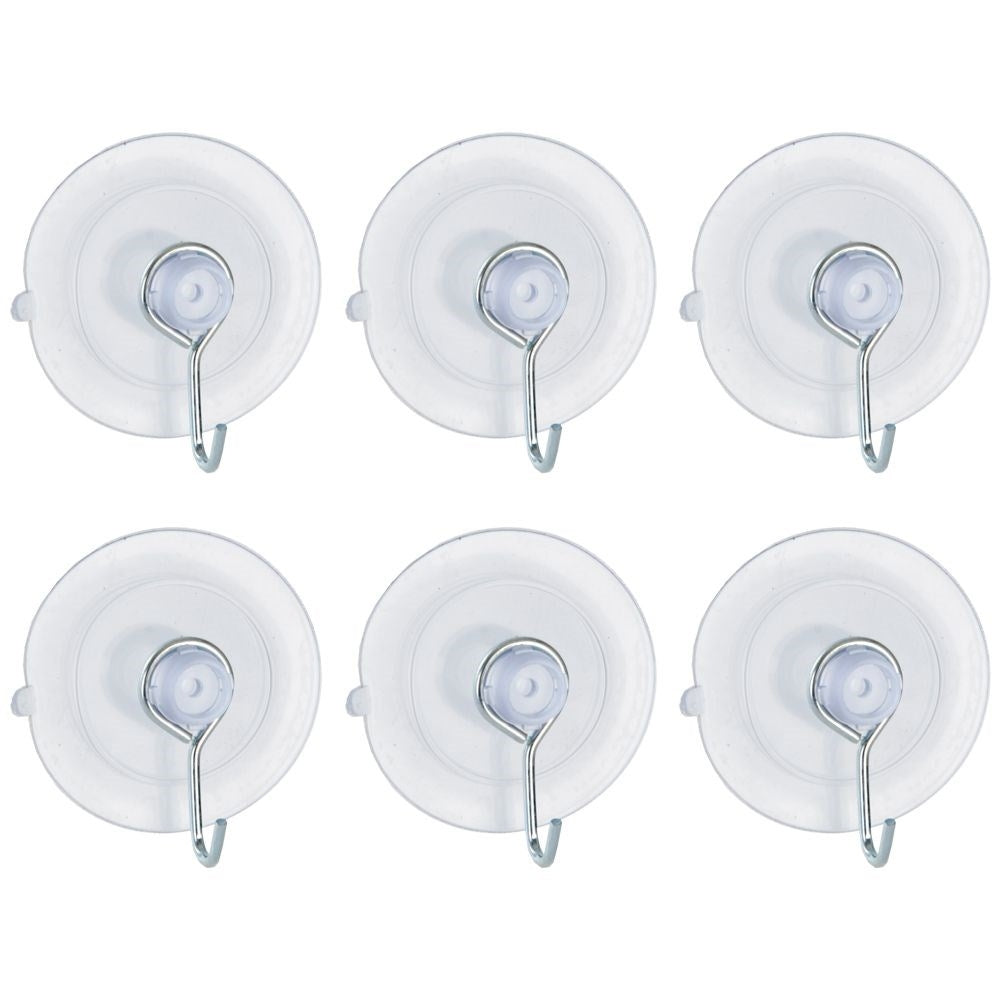 Set of 6 suction hooks for towels and dishcloths