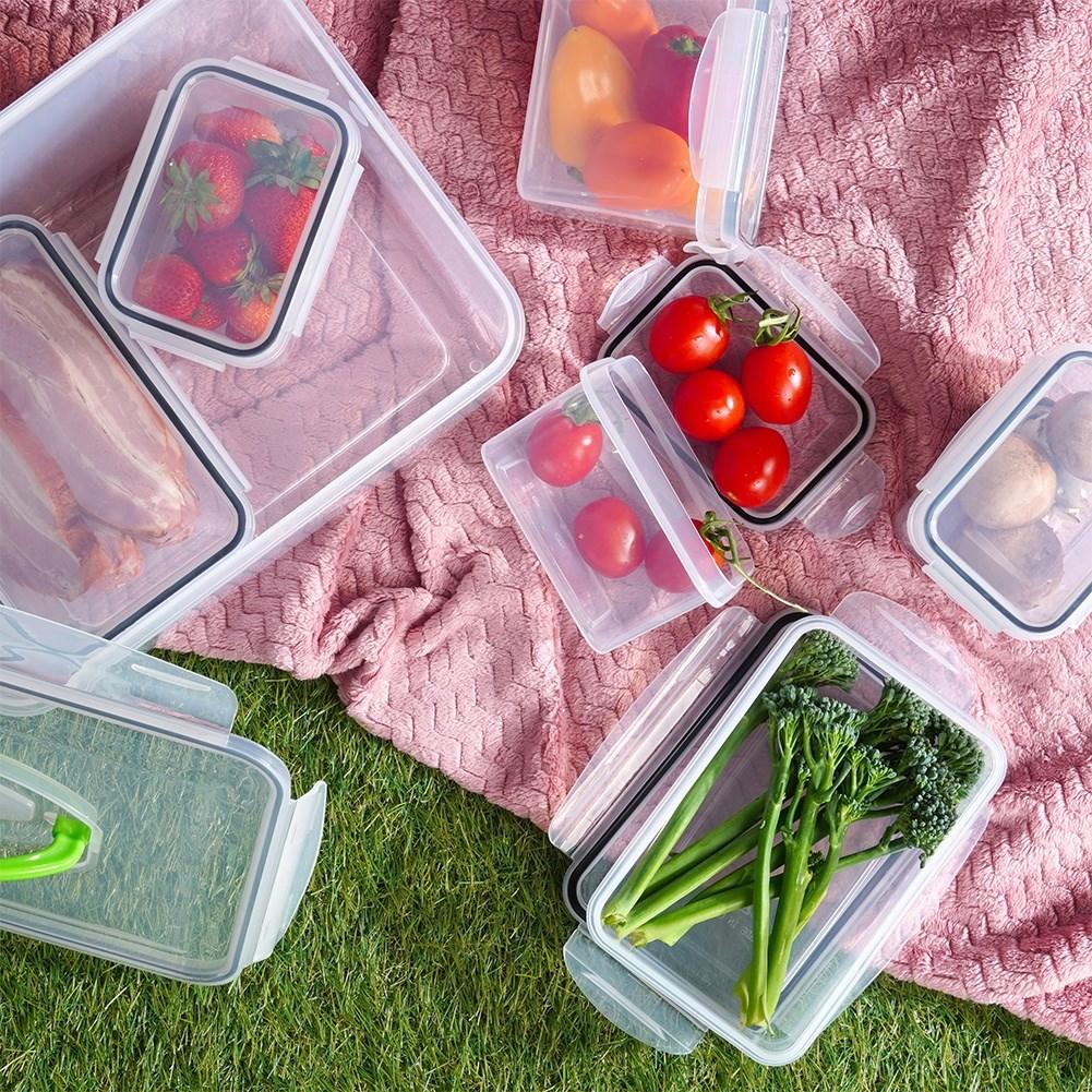 Set of 7 kitchen containers in 5 sizes, dishwasher safe