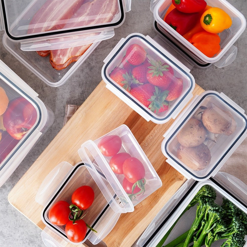 Set of 7 kitchen containers in 5 sizes, dishwasher safe