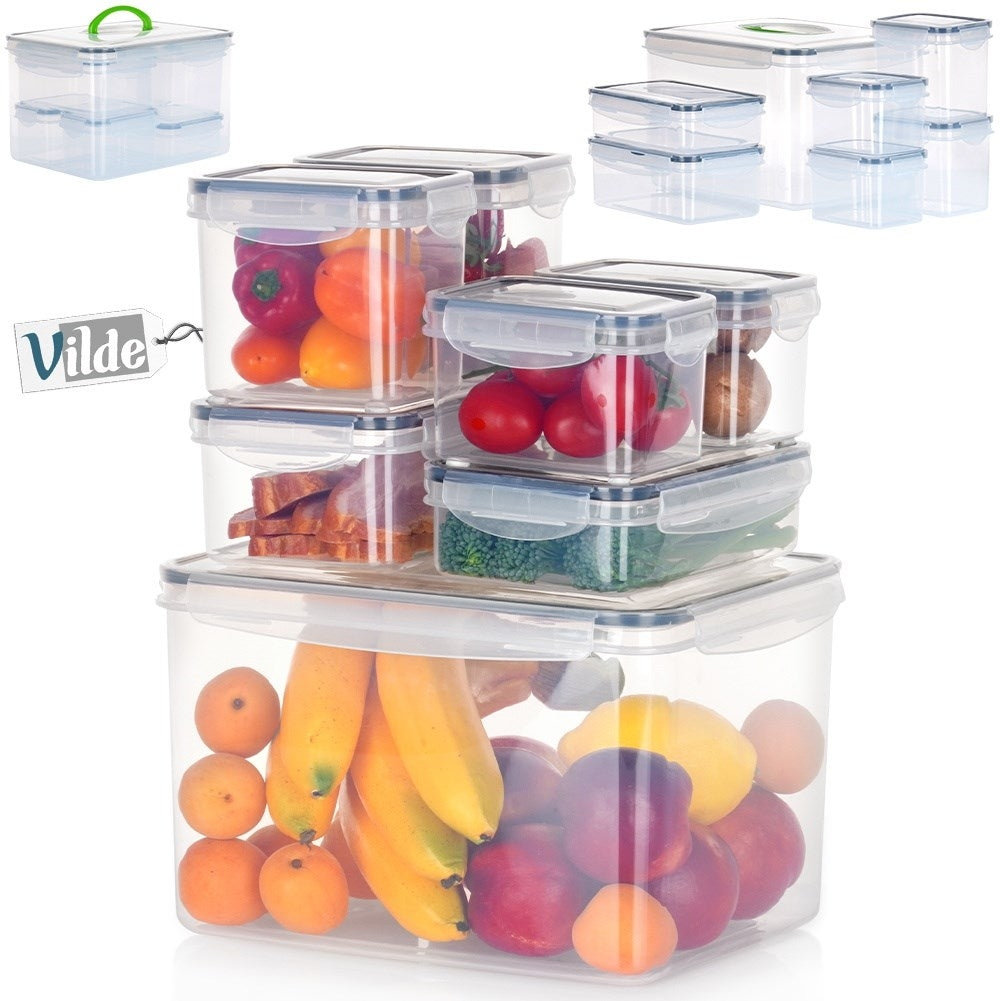 Set of 7 kitchen containers in 5 sizes, dishwasher safe
