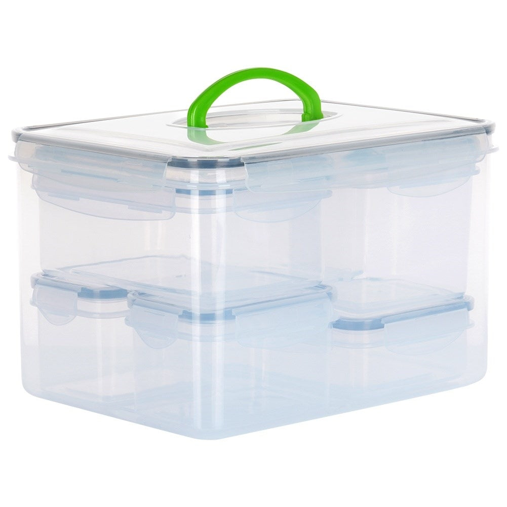 Set of 7 kitchen containers in 5 sizes, dishwasher safe