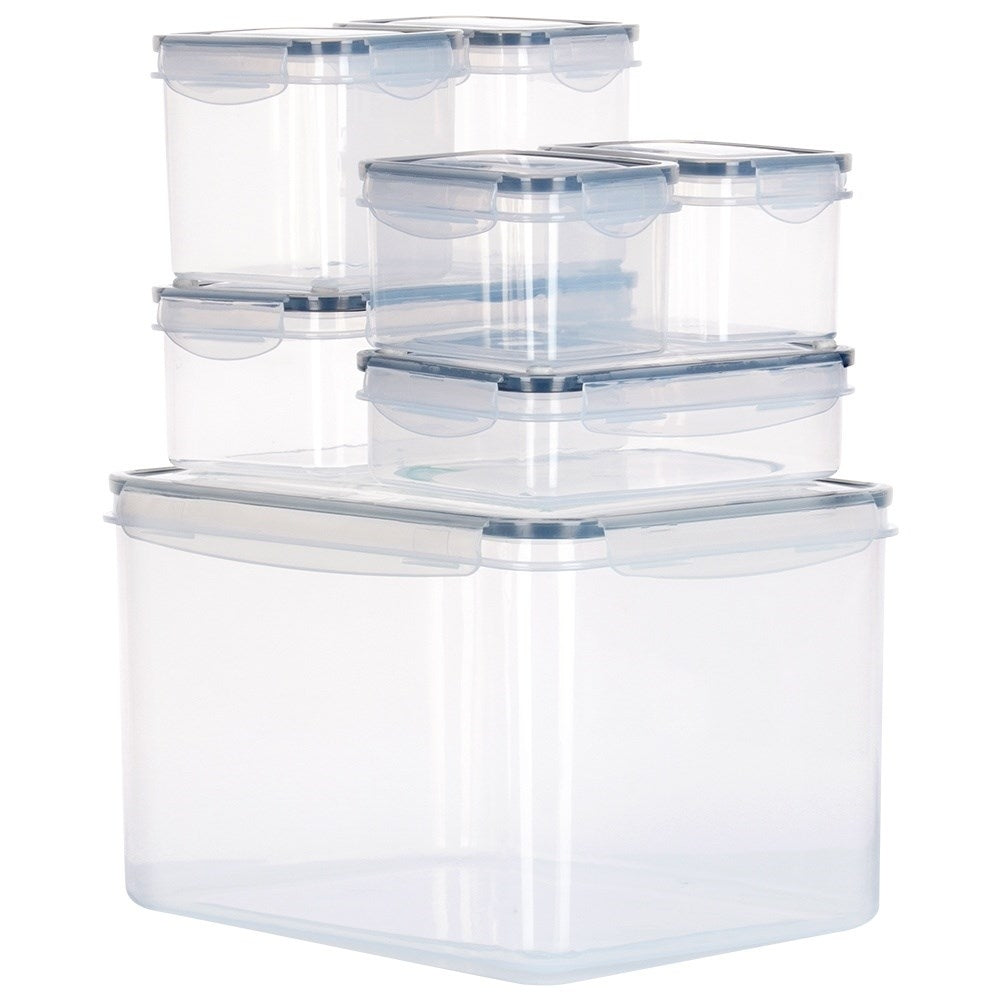 Set of 7 kitchen containers in 5 sizes, dishwasher safe