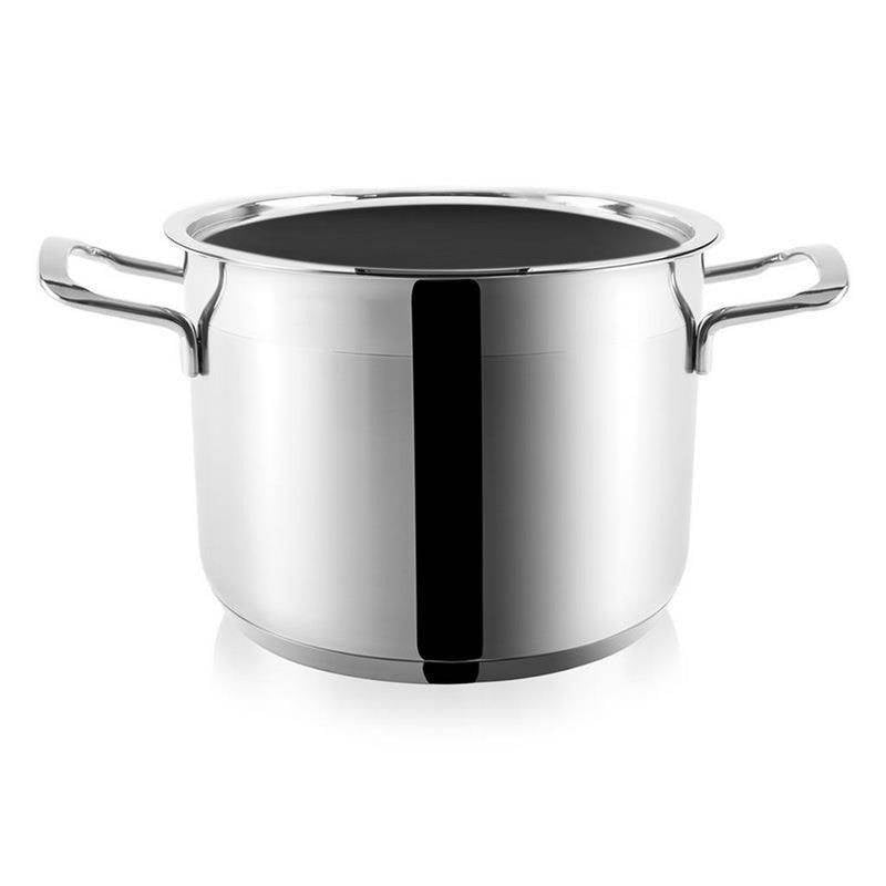 Set of 7 pans in stainless steel, induction and dishwasher safe