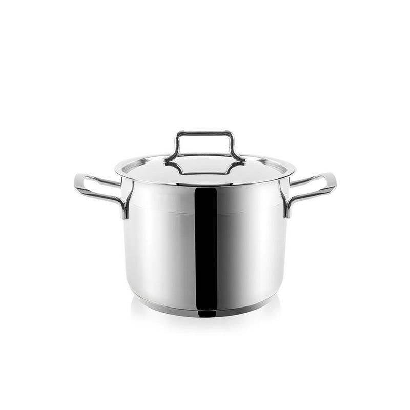 Set of 7 pans in stainless steel, induction and dishwasher safe