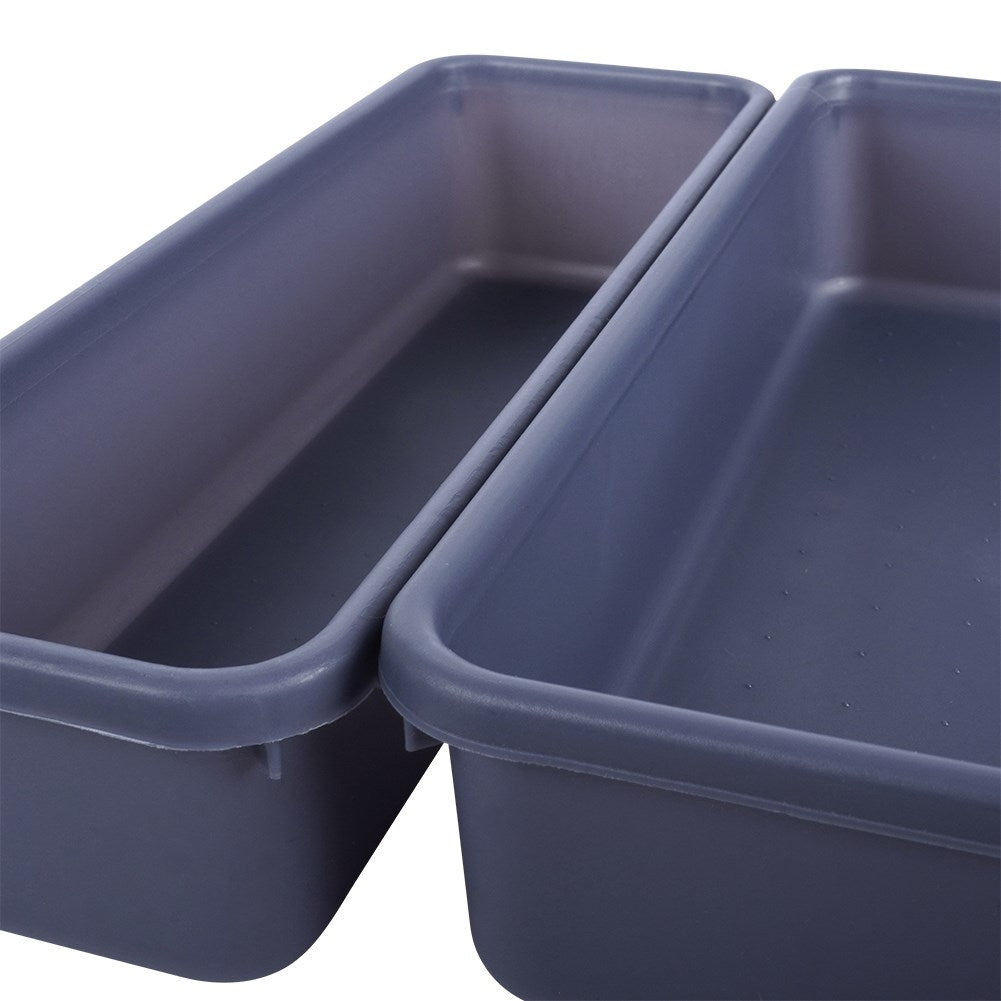Set of 8 drawer organizers in three sizes, connectable