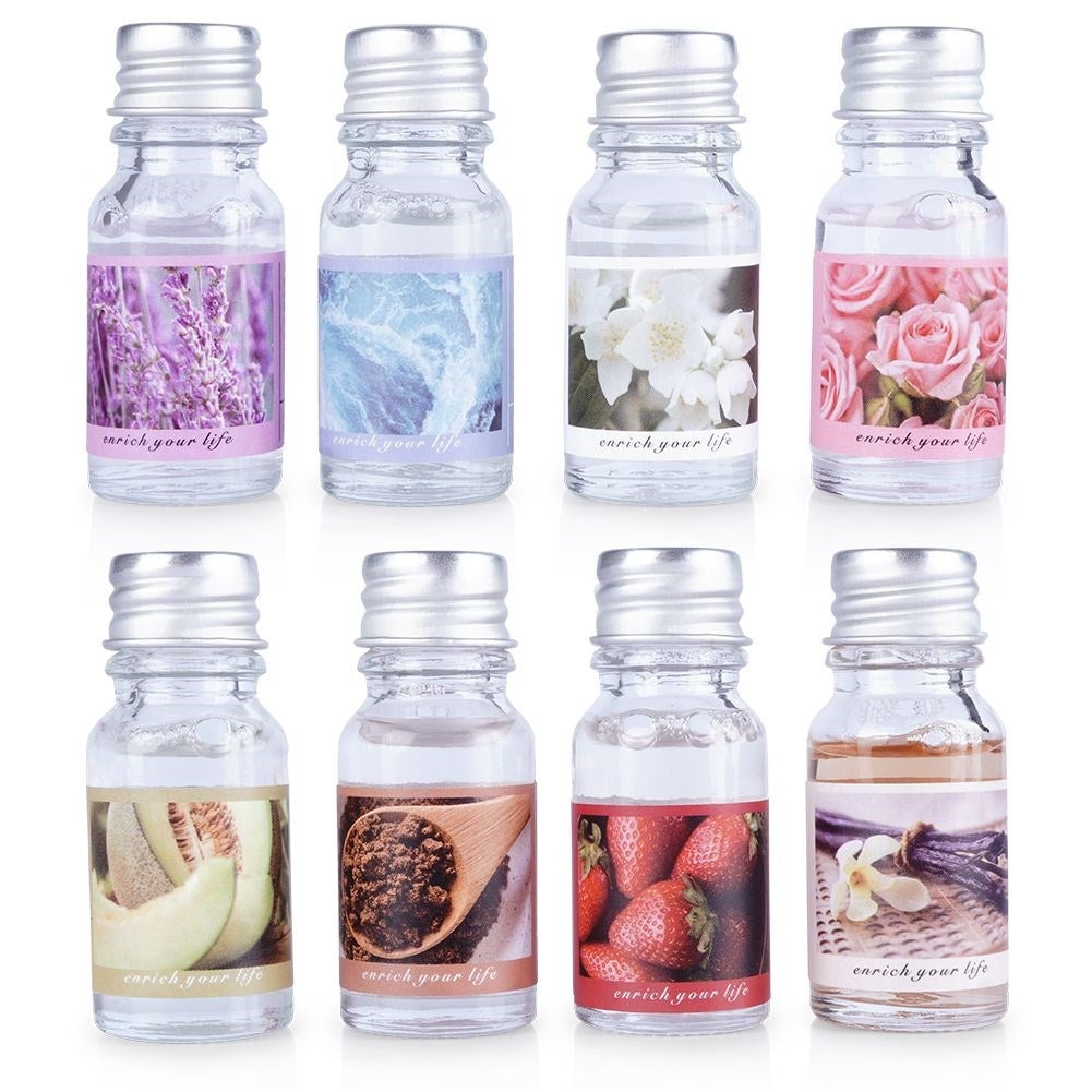 Set of 8 essential oils for aroma lamps, saunas and baths