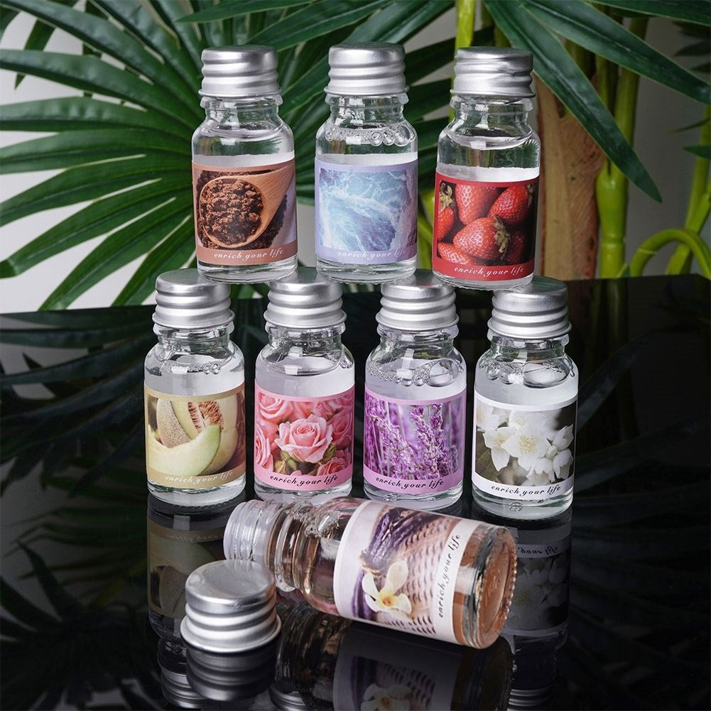 Set of 8 essential oils for aroma lamps, saunas and baths