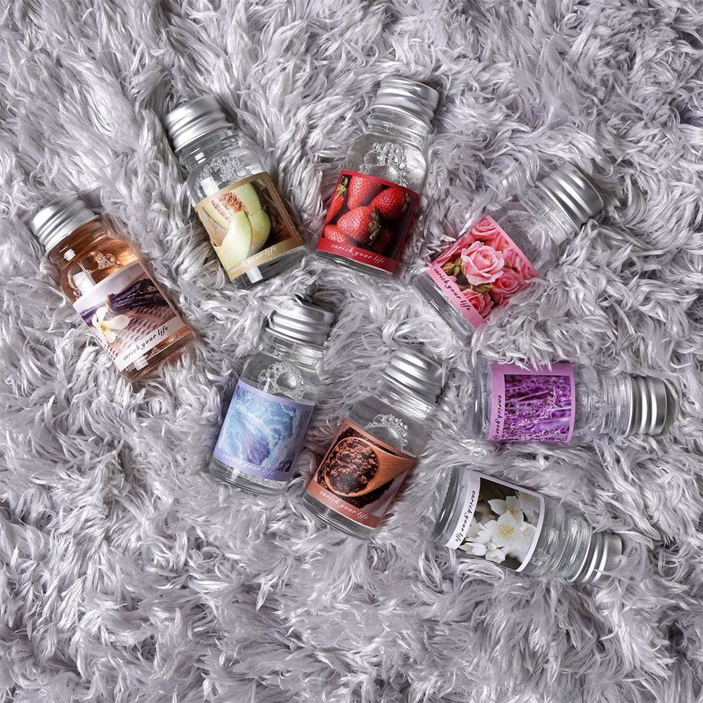 Set of 8 essential oils for aroma lamps, saunas and baths