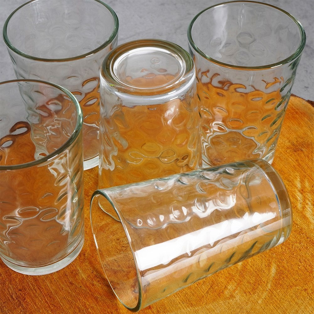 Set of 8 glasses 200 ml: Thick glass, Impressive decoration