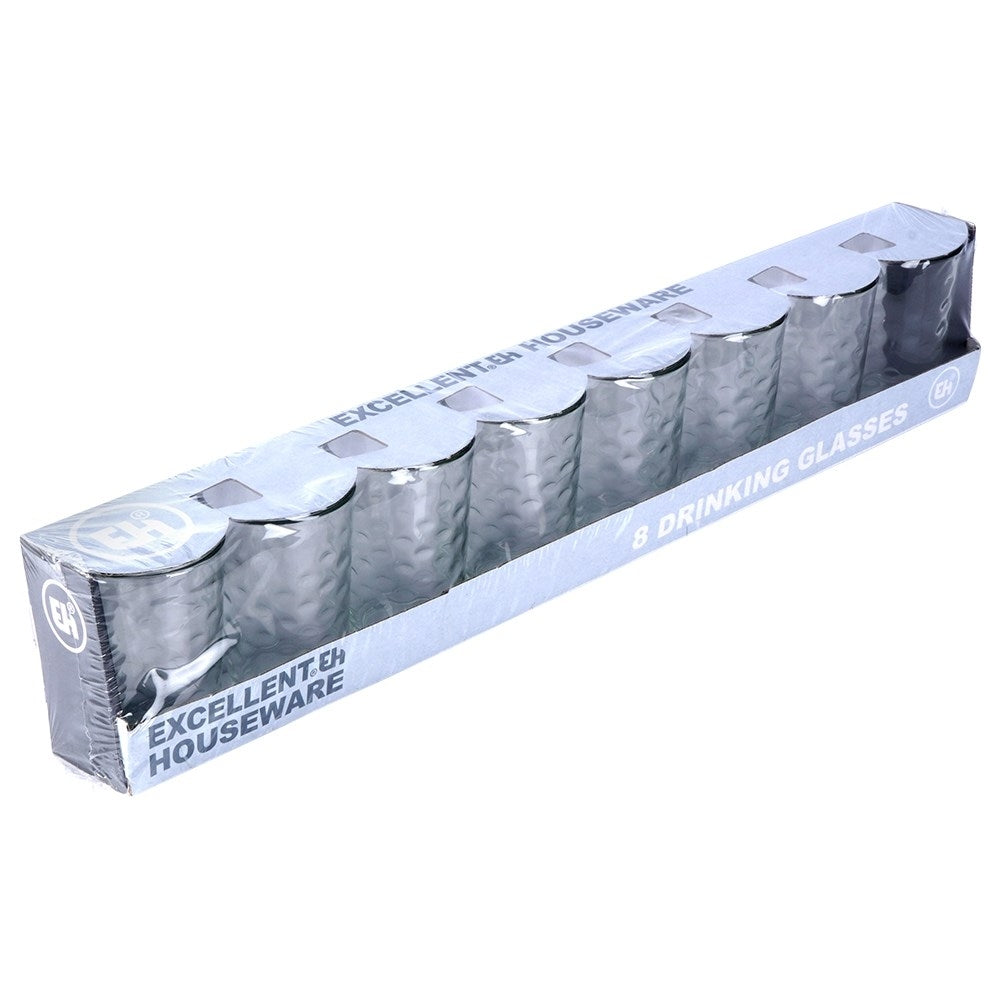 Set of 8 glasses 200 ml: Thick glass, Impressive decoration