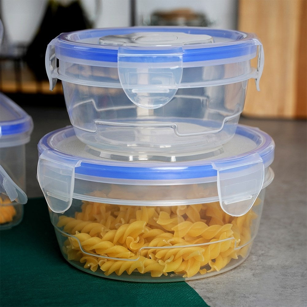 Set of 8 lunch boxes in different shapes and sizes