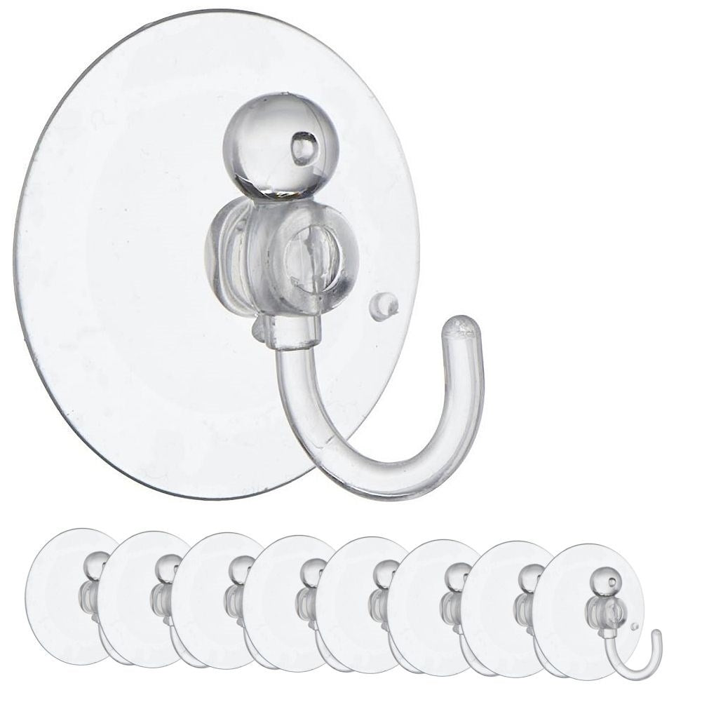 Set of 8 suction cup hooks for kitchen and bathroom