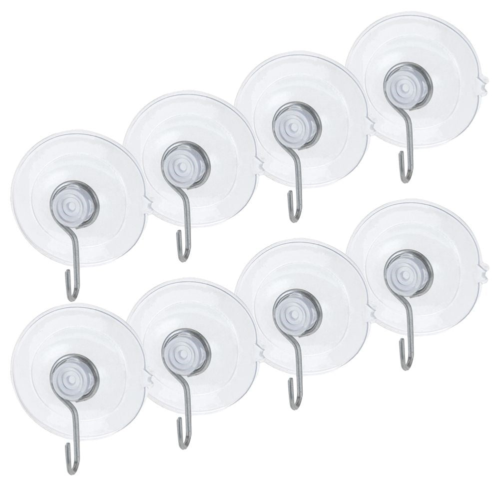 Set of 8 suction hooks for kitchen & bathroom