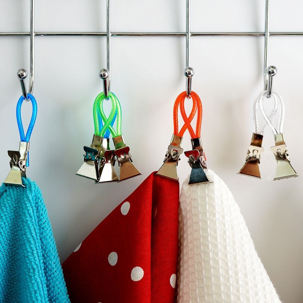 Set of 8 towel clips - Perfect for kitchen & bathroom
