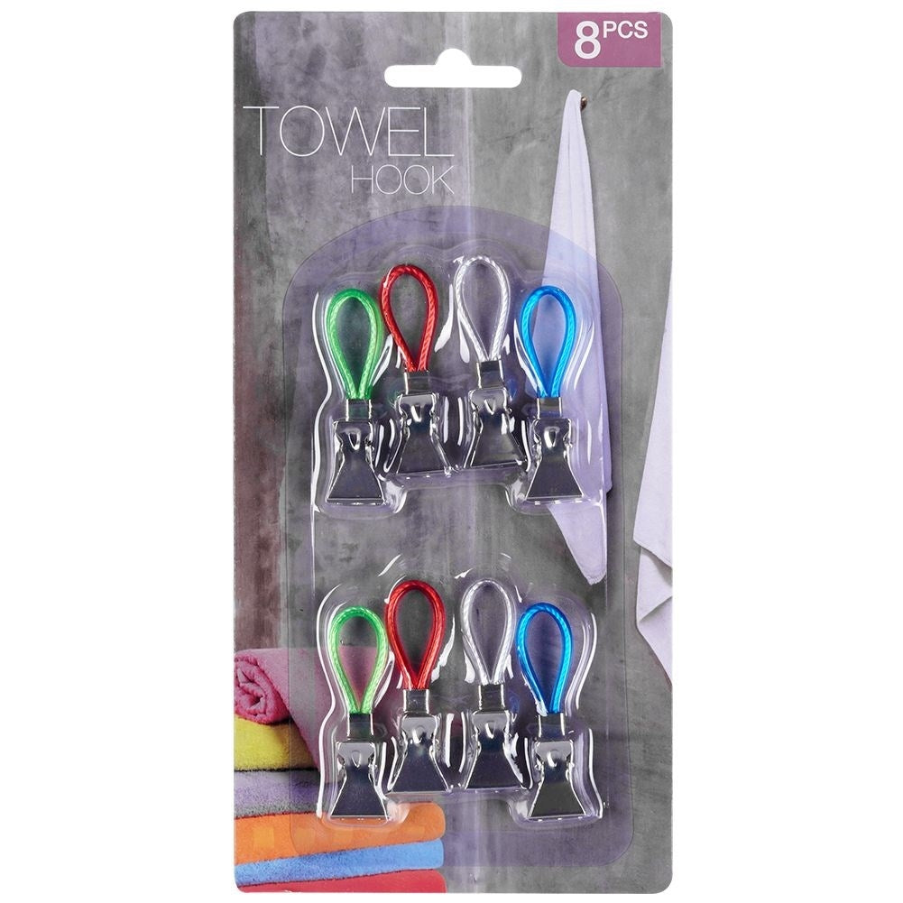 Set of 8 towel clips - Perfect for kitchen & bathroom