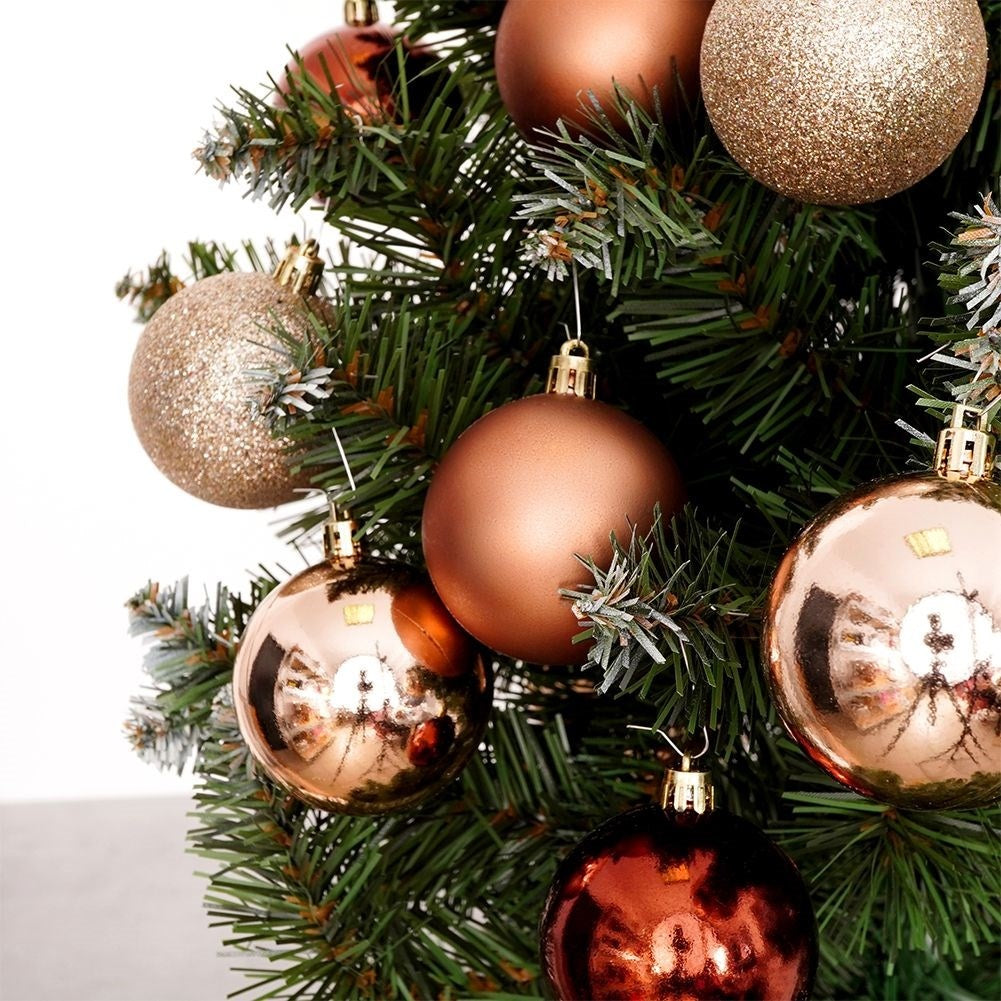 Set of 9 unbreakable and sparkling Christmas tree balls