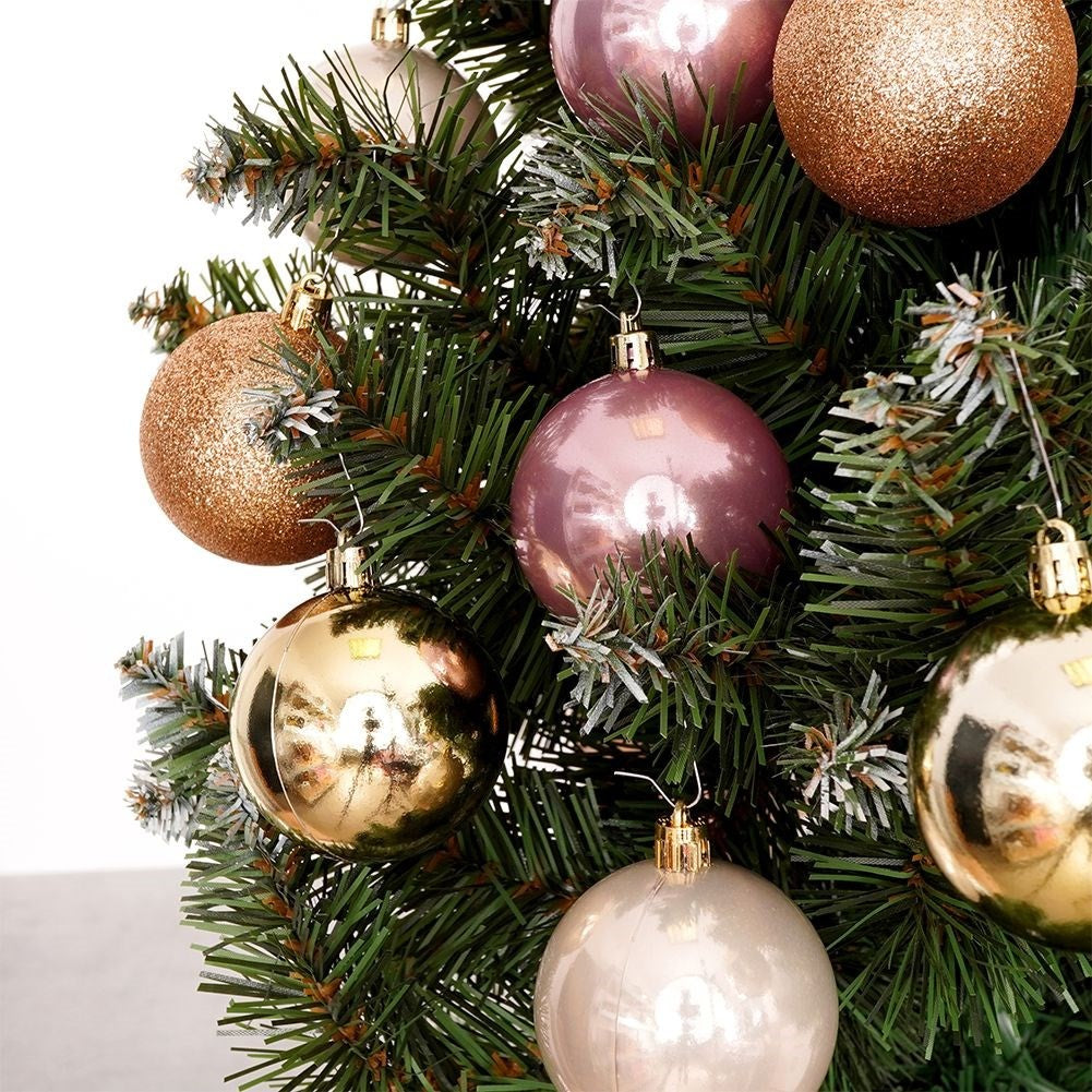 Set of 9 unbreakable, glittery Christmas tree balls