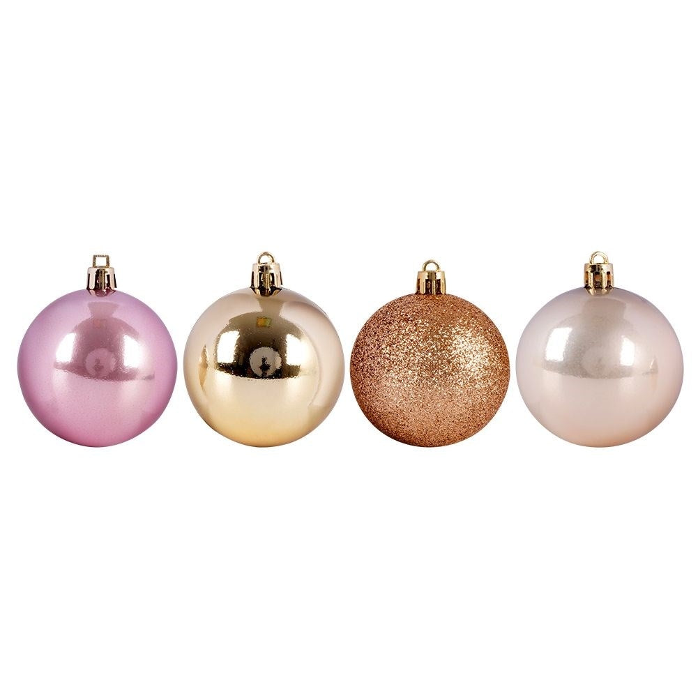 Set of 9 unbreakable, glittery Christmas tree balls
