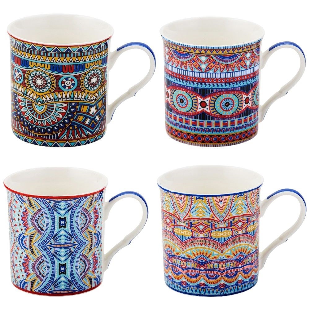 Set of Coffee Cups and Tea Cups: Microwave and Dishwasher Safe