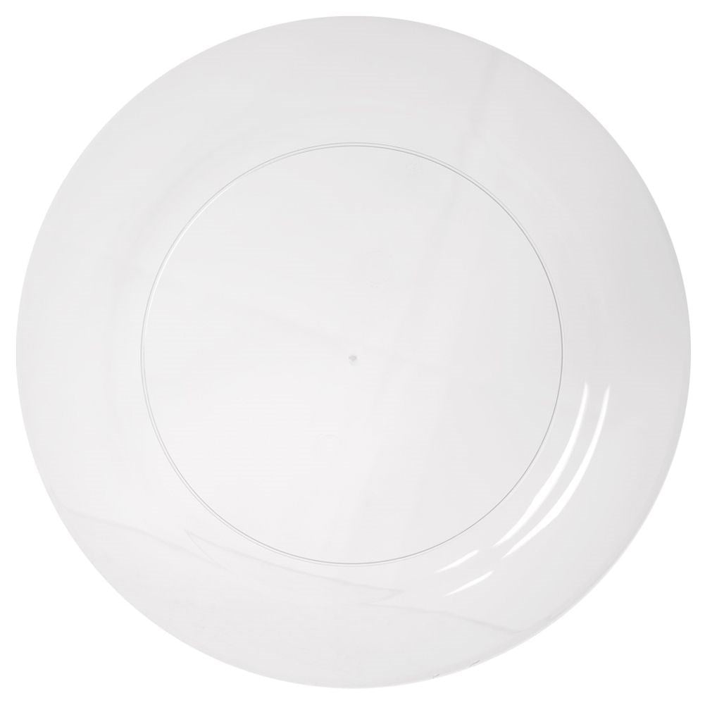 Set of Four Reusable Transparent Plates