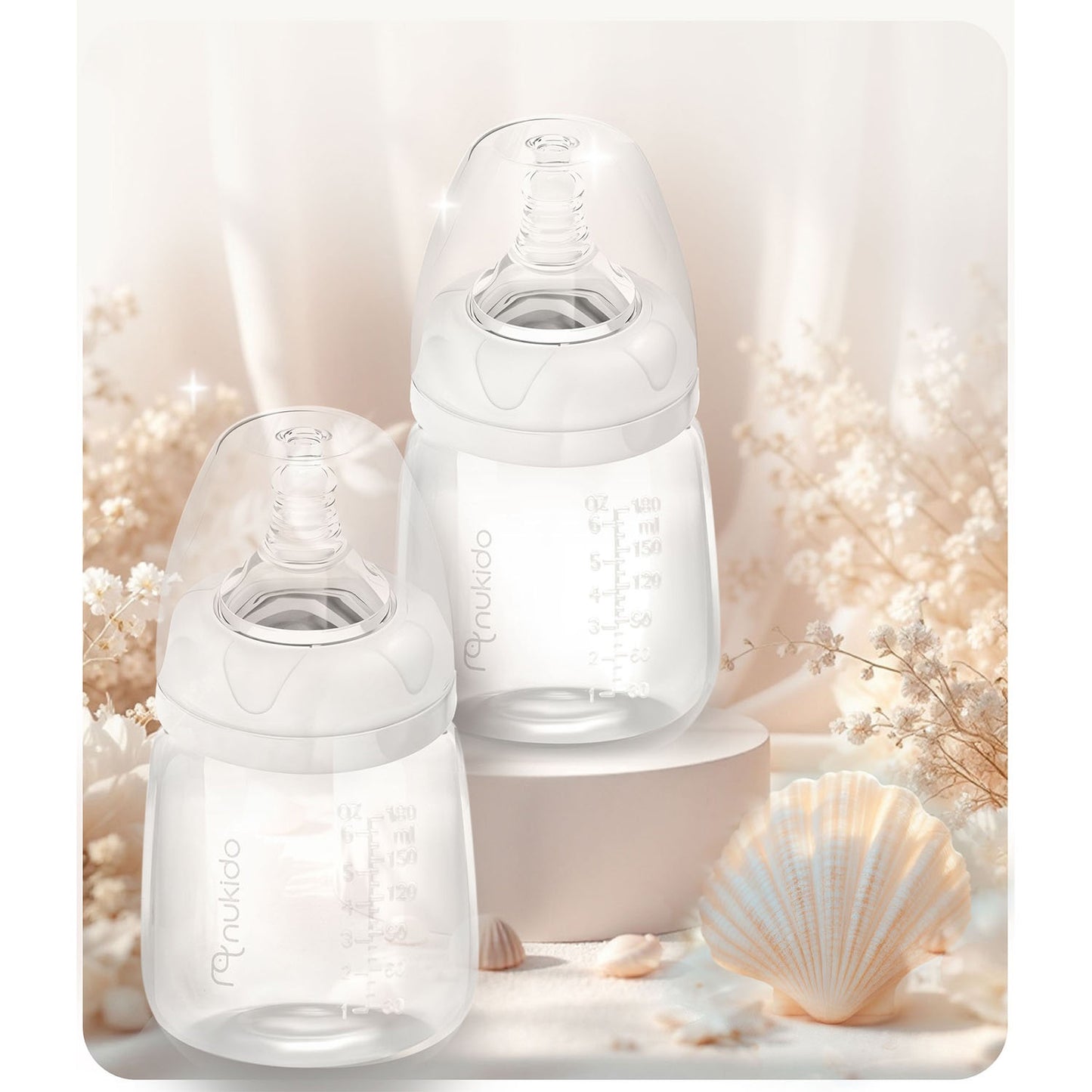 Set of PP milk bottles, 2 pcs. Nukido
