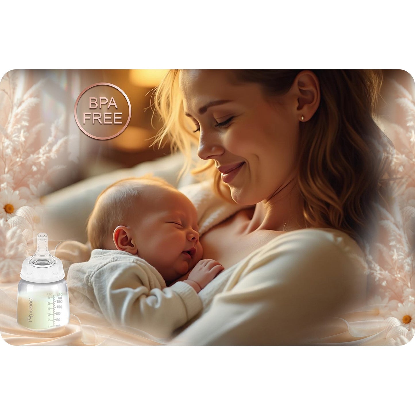 Set of PP milk bottles, 2 pcs. Nukido