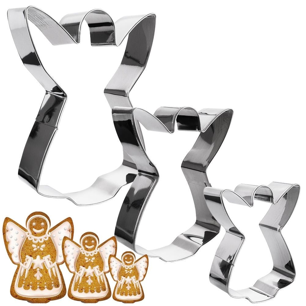 Set of Three Angel Cake Molds in Stainless Steel