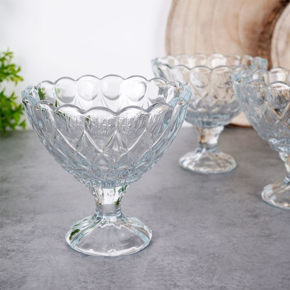 Set of Three Dessert Bowls in High Quality Glass