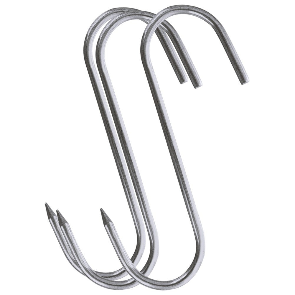 Set of Three Smoking Hooks in Stainless Steel
