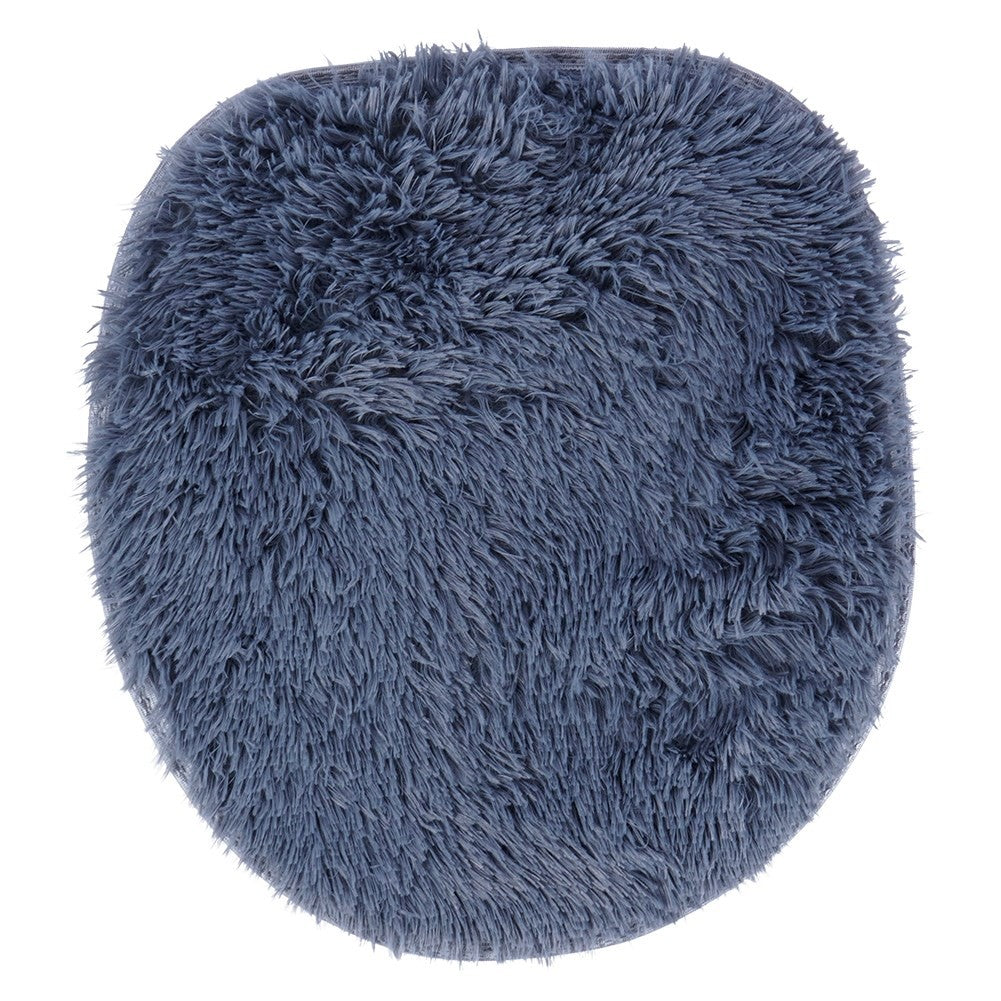 Set of Three Soft Navy Blue Bathroom Rugs