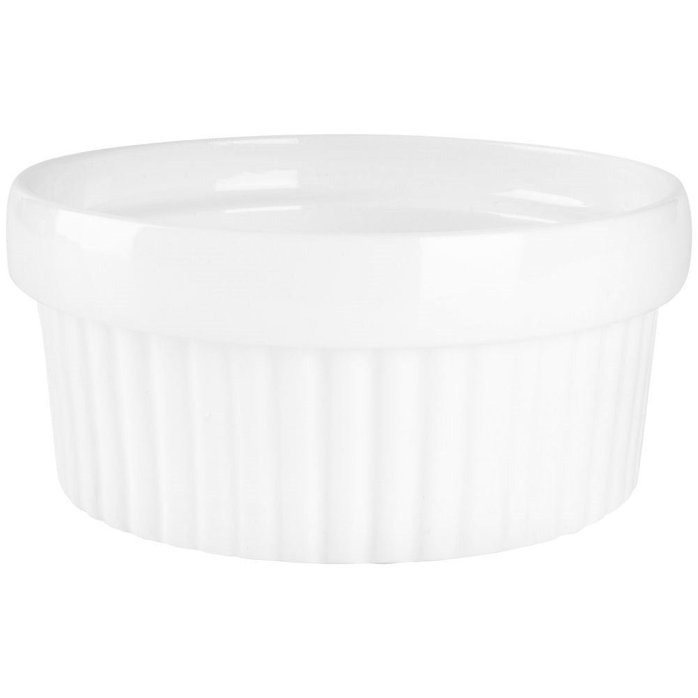 Set of Two Baking Dishes in White Ceramic for All Delicacies