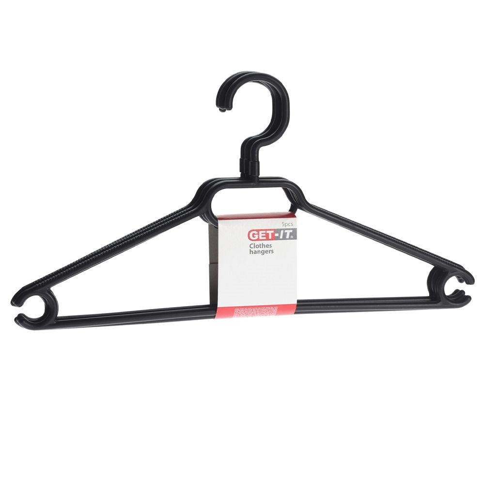 Set of five rotating clothes hangers