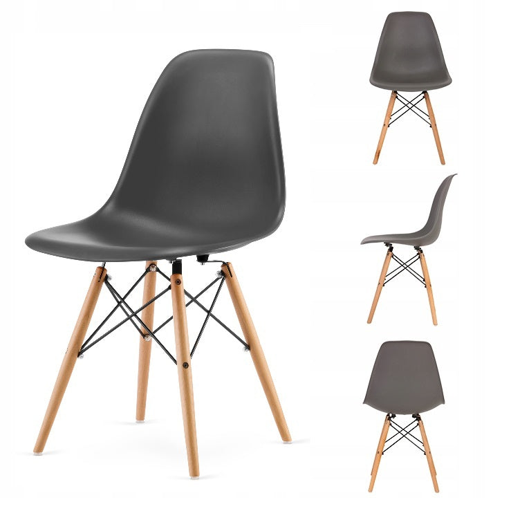 Set of four chairs for the living room dining room Gray