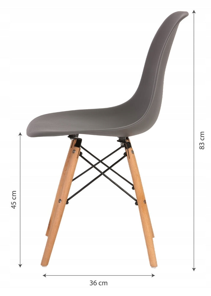 Set of four chairs for the living room dining room Gray