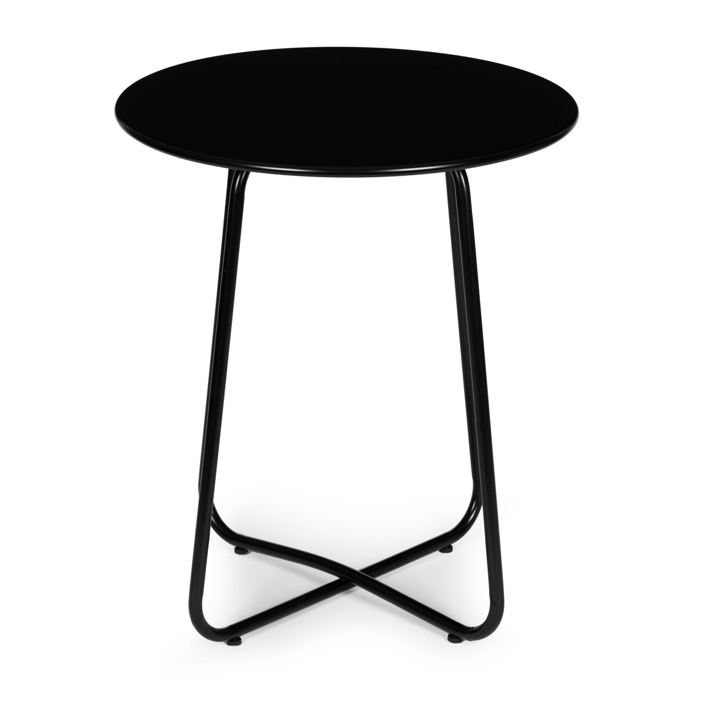 Set of garden furniture, two chairs, black table