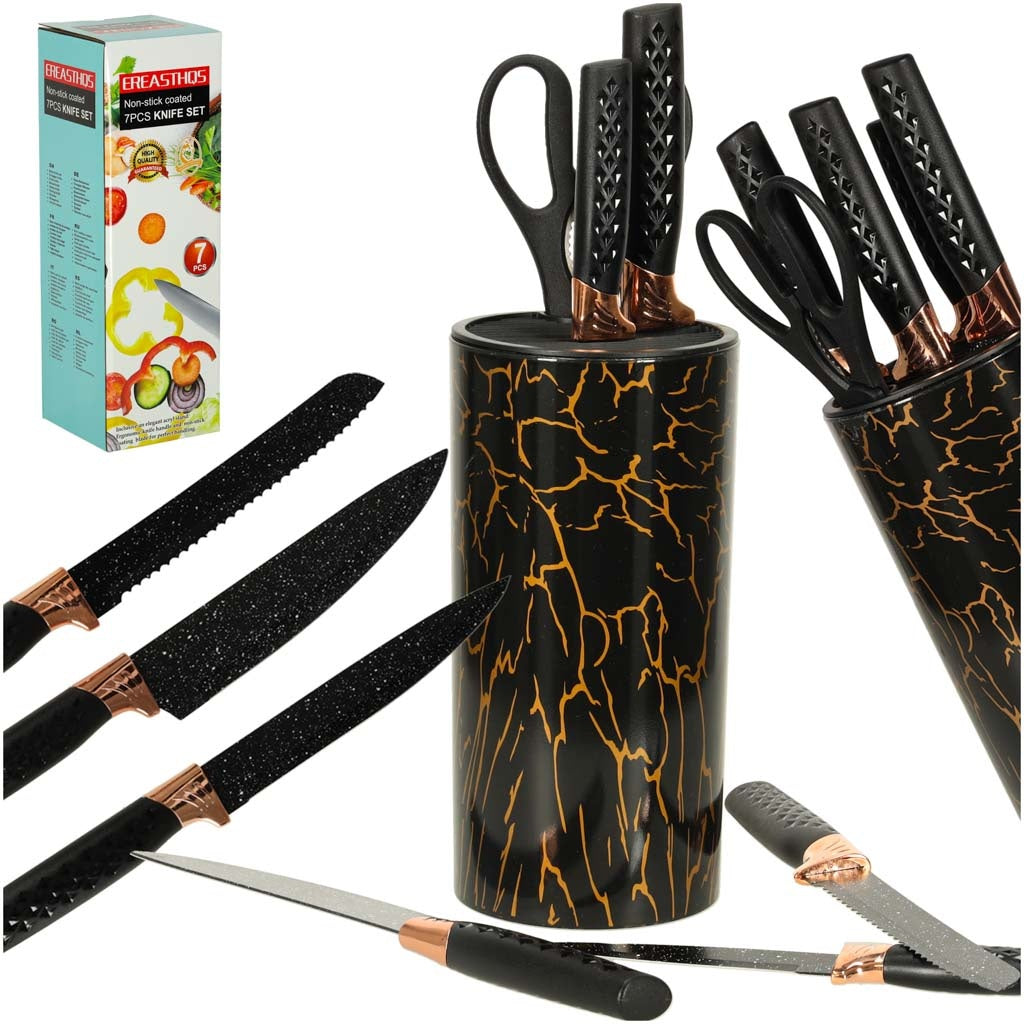 Set of kitchen knives + marble scissors PROVIDED