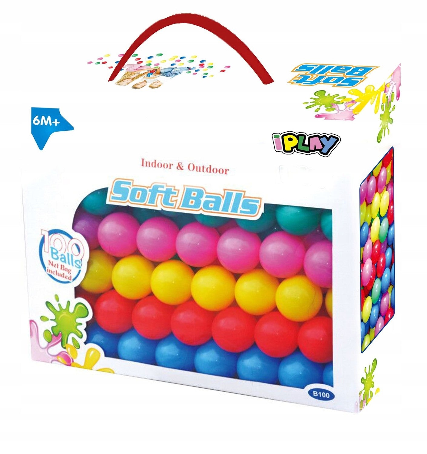 Set of multicolor balls for tent and pool 100 pieces