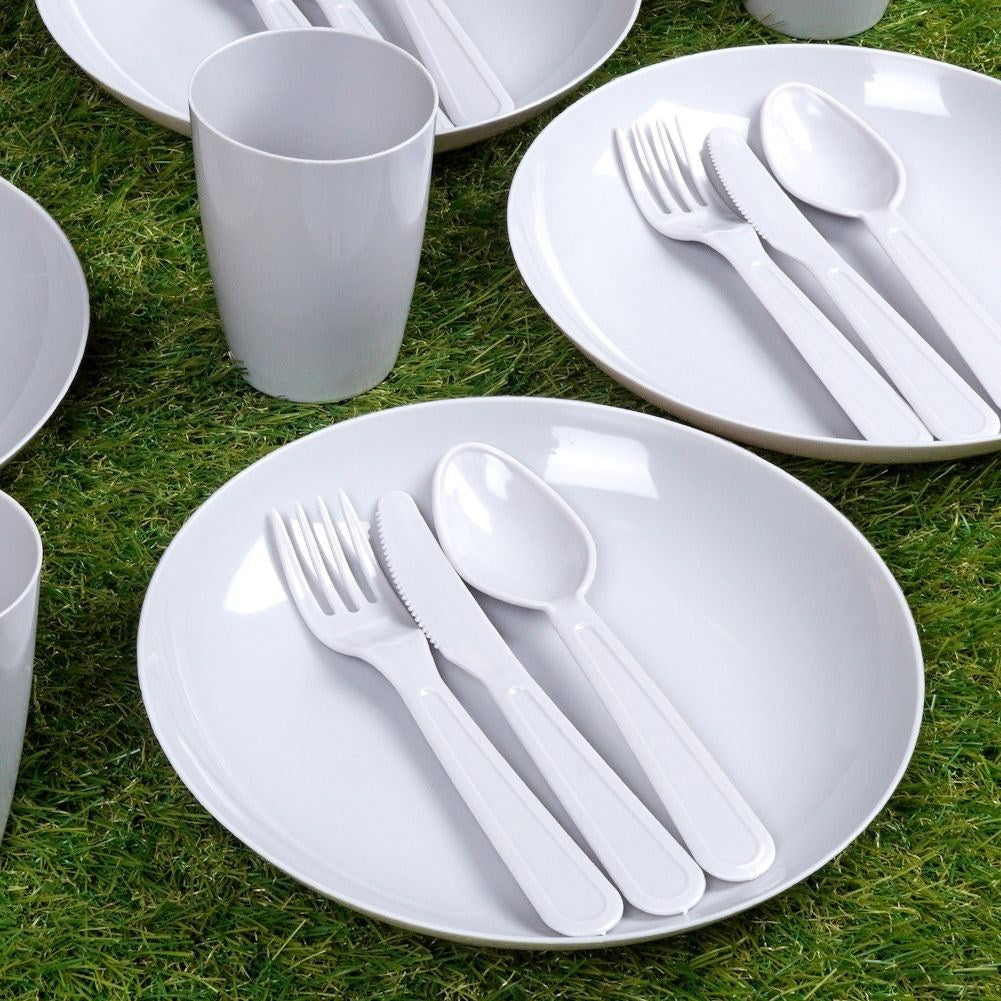 Set of plates and cutlery for 4 people, 20 pieces