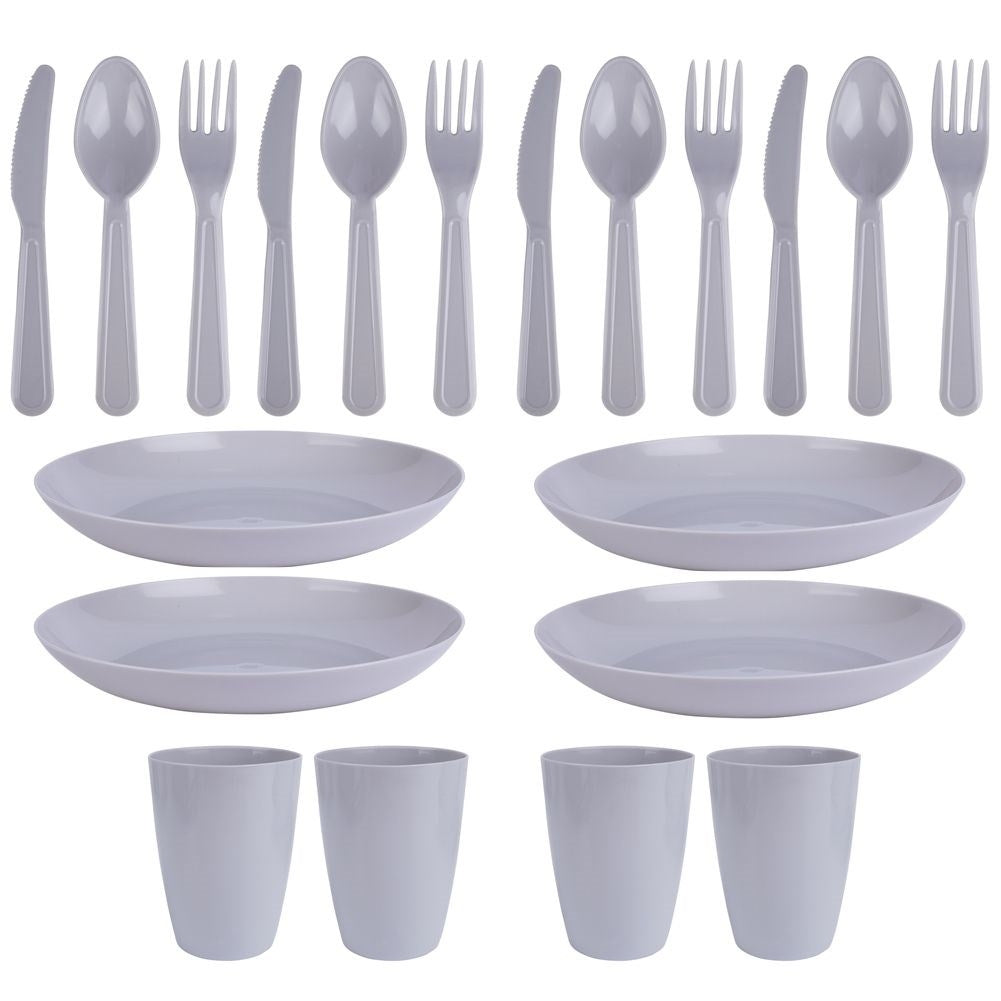 Set of plates and cutlery for 4 people, 20 pieces
