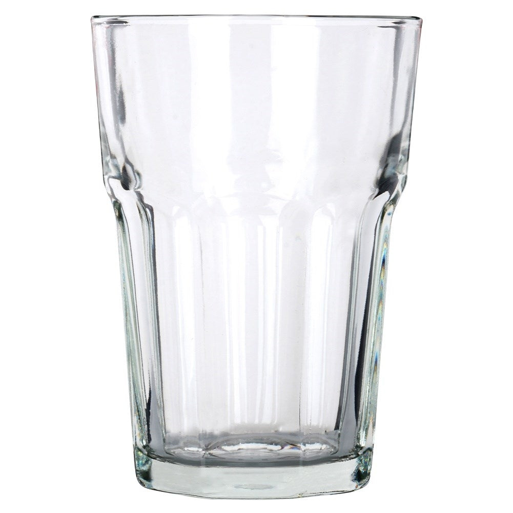Set of six glasses, 360 ml - thick clear glass, for all drinks