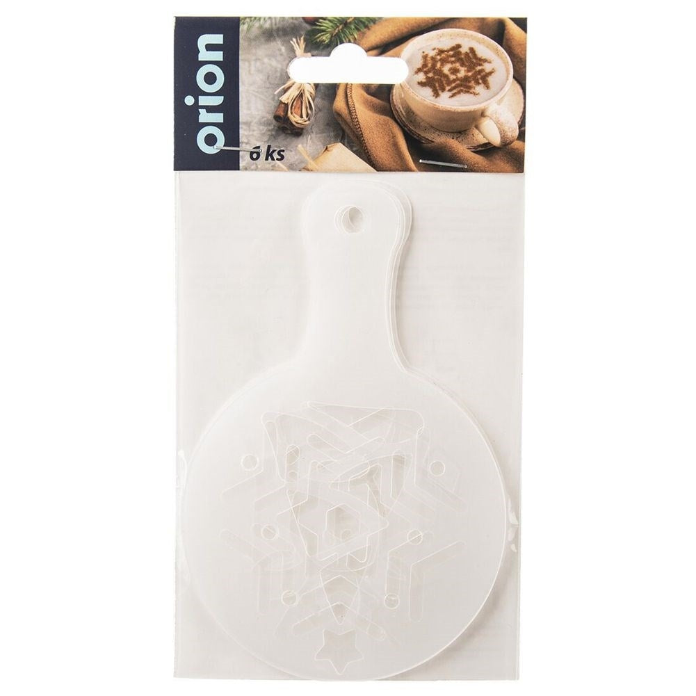 Set of six templates for coffee and dessert decorations