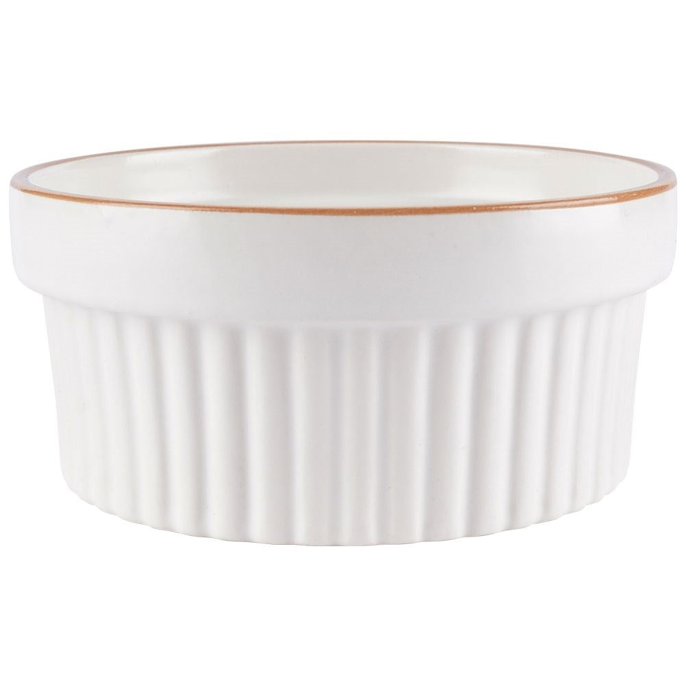 Set of small porcelain bowls for baking and serving