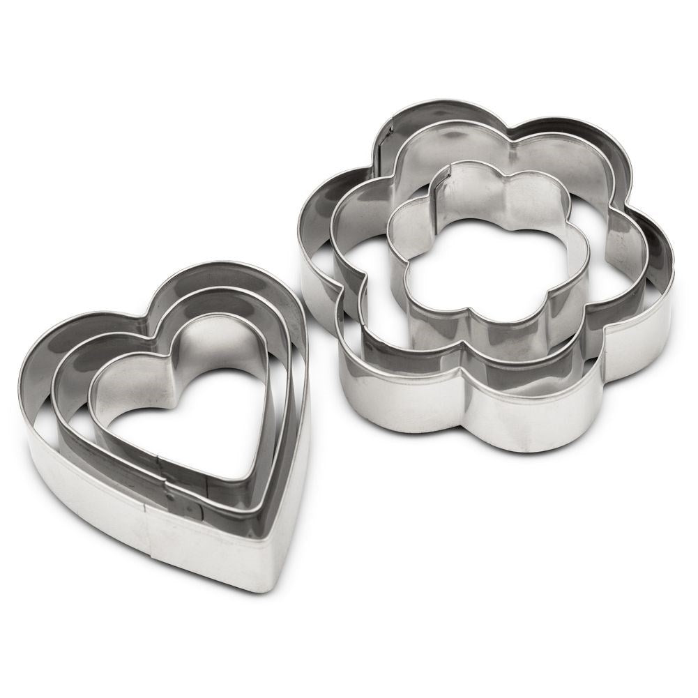 Set of stainless steel cookie cutters