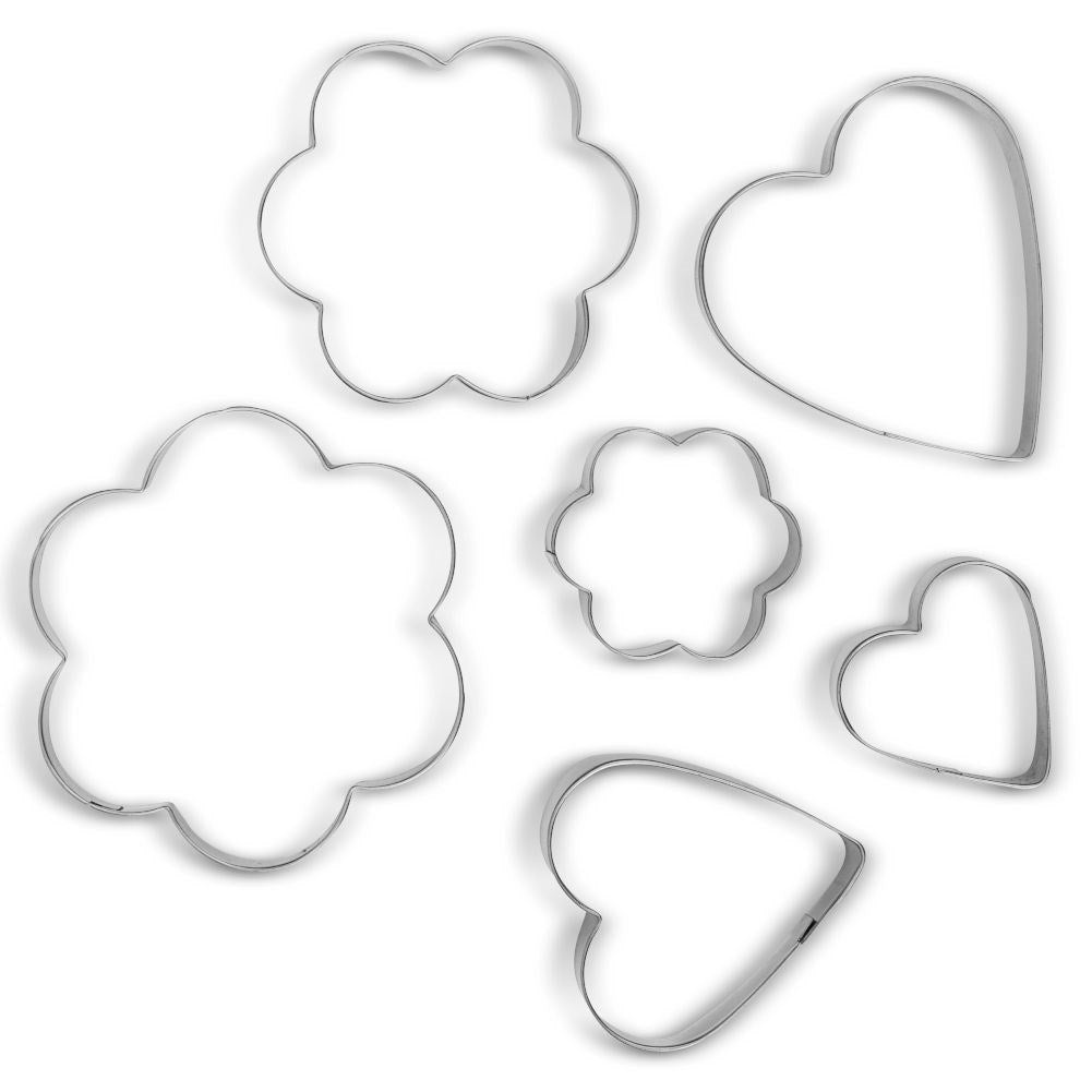 Set of stainless steel cookie cutters