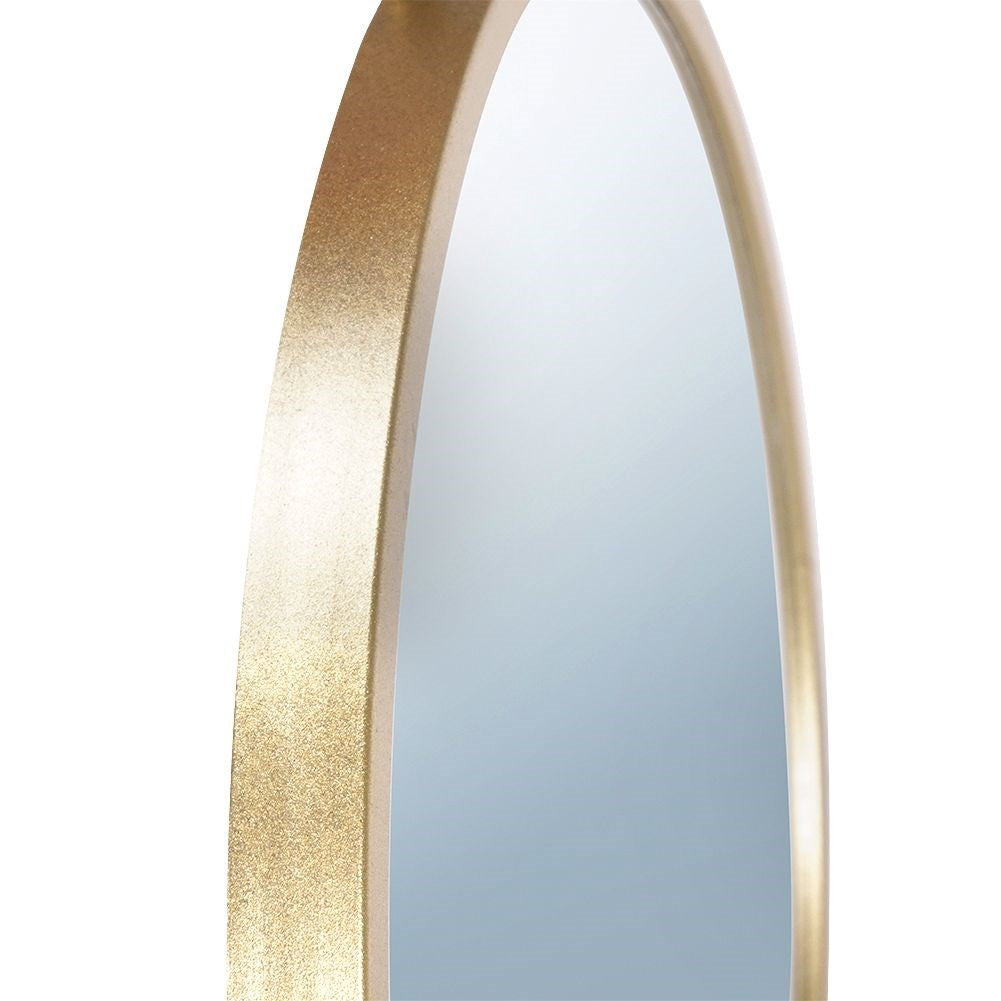 Set of three elegant wall mirrors with golden frames