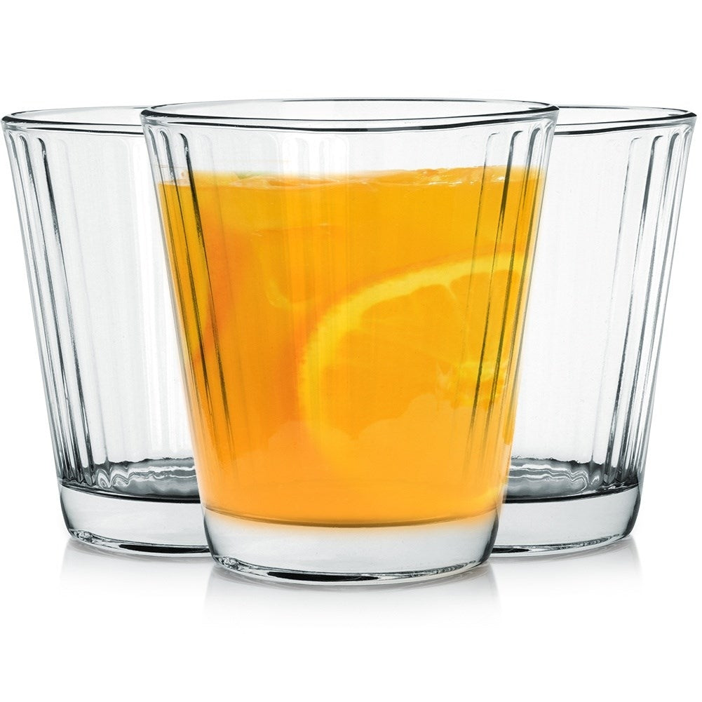 Set of three glasses, 220 ml, thick transparent glass