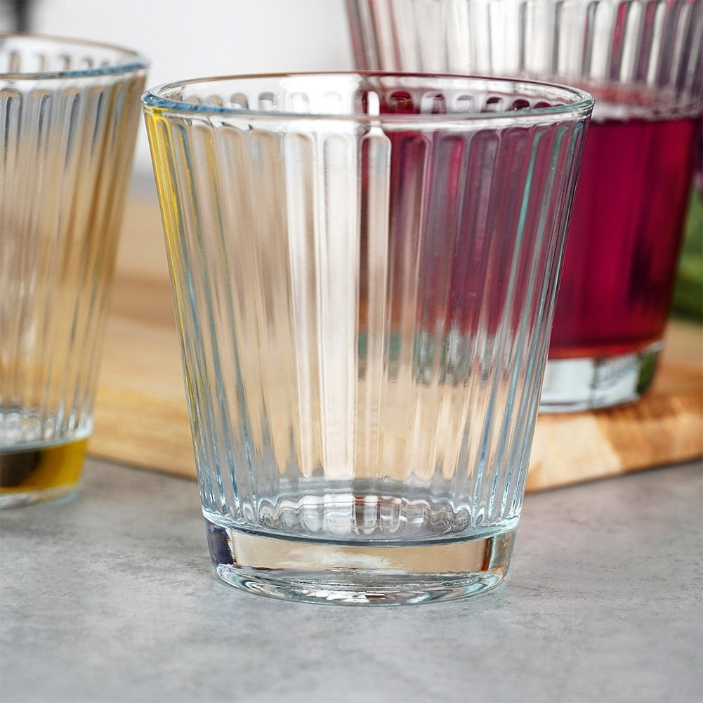 Set of three glasses, 220 ml, thick transparent glass