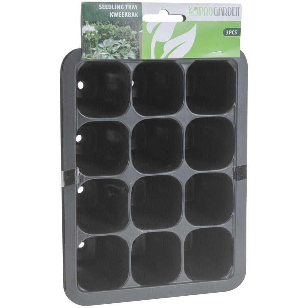 Set of three seed trays for stronger plants and seed growing