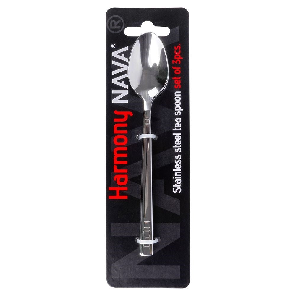Set of three small spoons in stainless steel, dishwasher safe